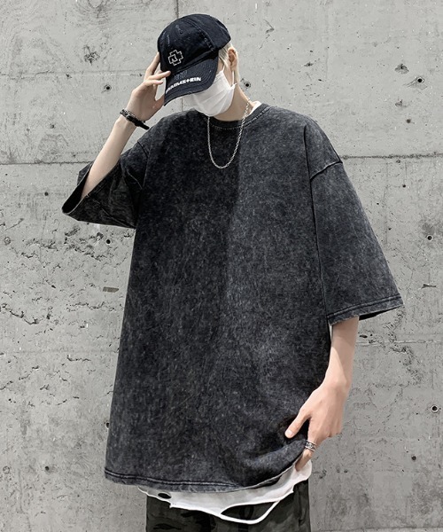 B.R.U tシャツ 「ヴィンテージライク」ピグメント加工半袖Tシャツ