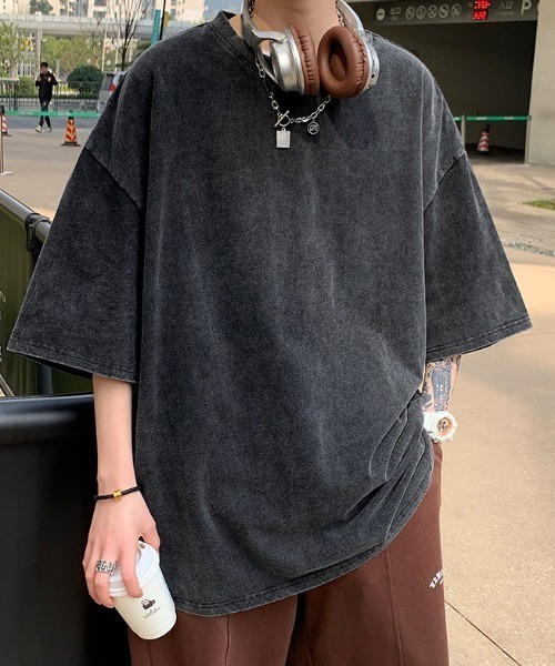 B.R.U tシャツ 「ヴィンテージライク」ピグメント加工半袖Tシャツ
