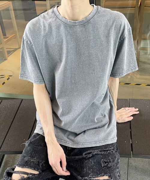 B.R.U tシャツ 「ヴィンテージライク」ピグメント加工半袖Tシャツ