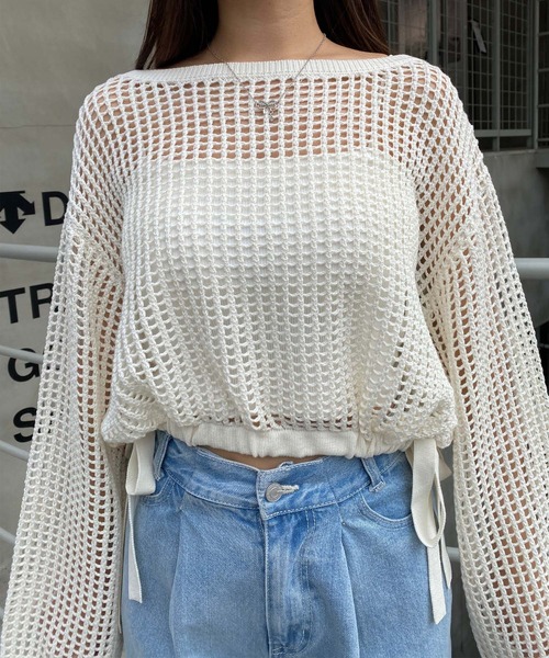 GIVENCHY 裾レースニット