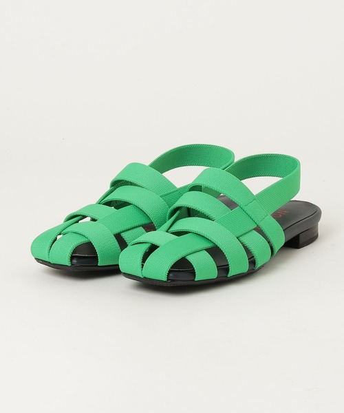 NODOKNITS（ノードニット） サンダル SQUARE WOVEN SANDAL LIME