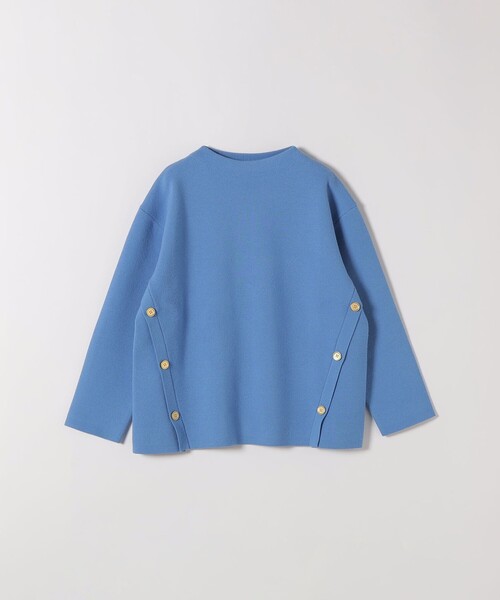 【美品】yori ミラノリブボーダーショートニット ネイビー 38size yoriミラノリブボーダーショートニット 【公式通販】