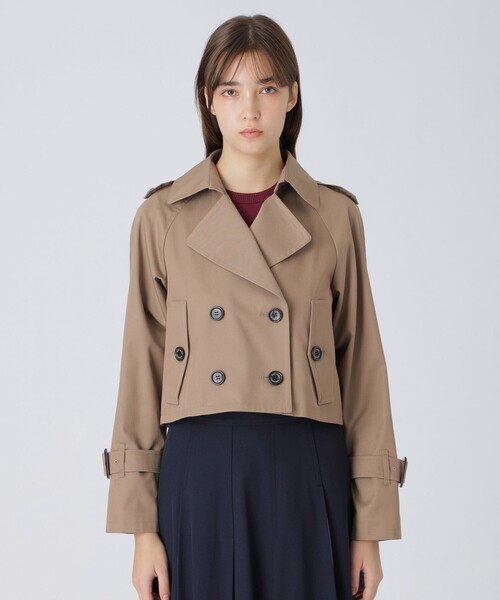 ブルーレーベルクレストブリッジ トレンチ風ショートコート BLUE LABEL CRESTBRIDGE トレンチコート コート ショート