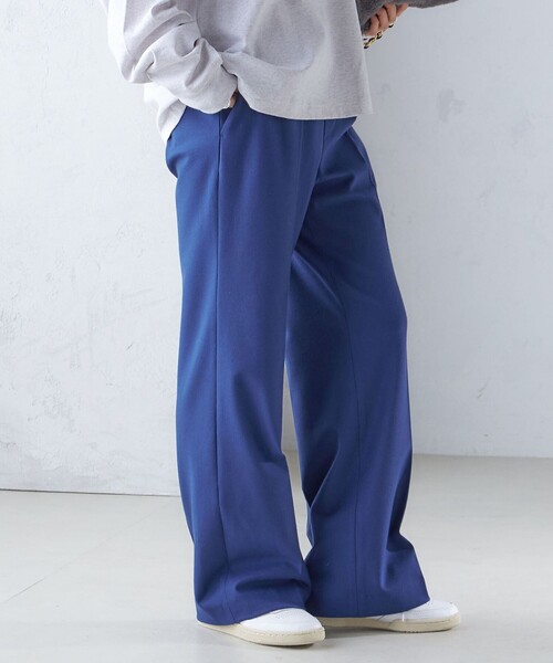 SHIPS（シップス） パンツ 「手洗い可能」両面起毛 セミフレア パンツ