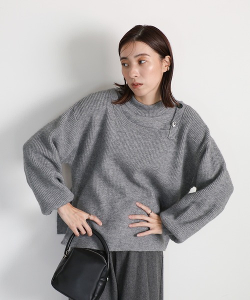 select MOCA（セレクトモカ） ニット セーター ショルダーボタンサイド