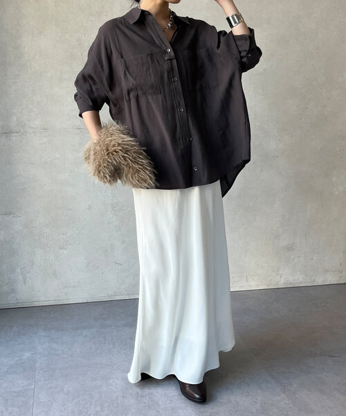 DouDou（ドゥドゥ） ブラウス シャツ バックボタンシャツ レディース