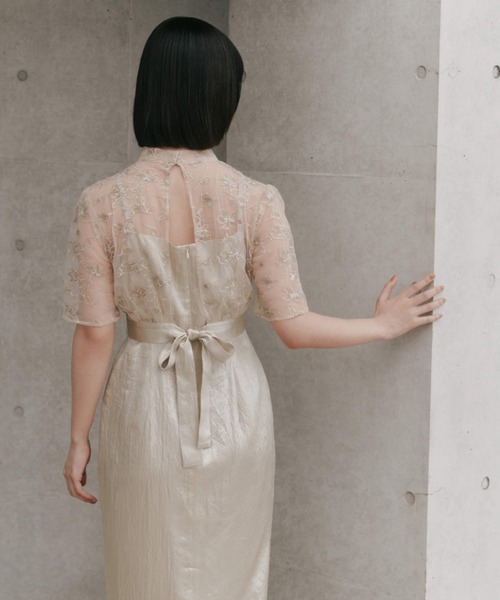 kaene（カエン） ドレス エンブロイダリーレースブラウスセットドレス