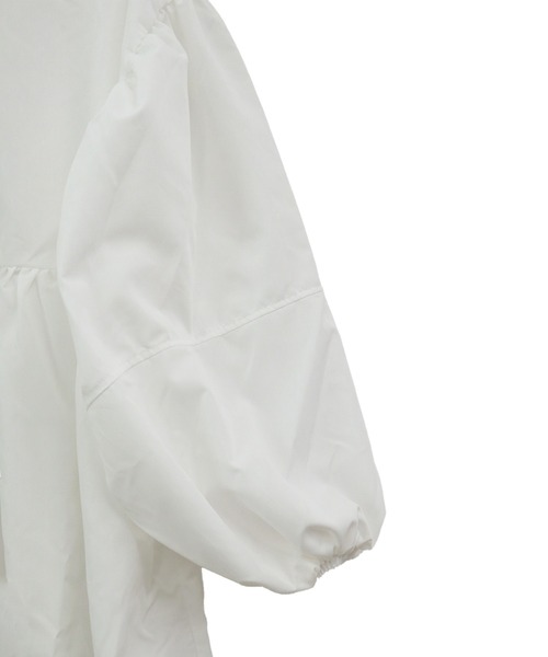 ブラウス シャツ 「ZOZO限定」バルーンスリーブwブルジップペプラムシャツブルゾン／balloon sleeve w zip peplum shir Reurie' ブラウス シャツ 「ZOZO限定」バルーンスリーブwブル
