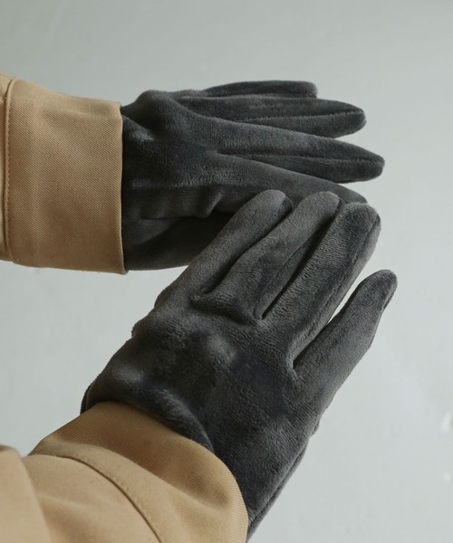 colleca la（コレカラ） 手袋 滑らかベロアグローブ/手袋「スマホ対応