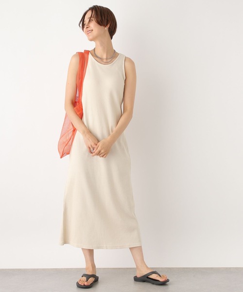 IENA ノースリーブラッフルヘムワンピース　サイズS相当　ライトベージュ IENA ノースリーブラッフルヘムワンピース サイズS相当 ライト