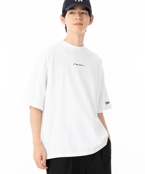 半袖Tシャツ★ニューエラ★LIVE LOVE SKATE T-SHIRTS OFF WHITE 半袖 オーバーサイズド コットン Tシャツ Wave Logo ホワイト