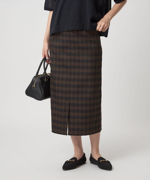 green label relaxing キチントボトムス スリム スカート green label relaxing スカート 「size SHORTあり」キチント