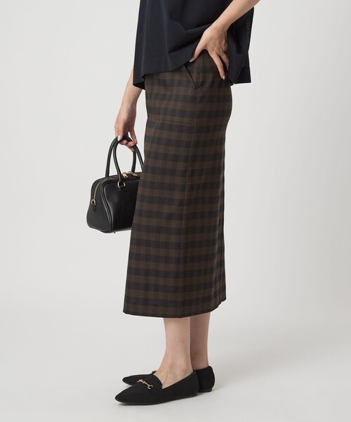 green label relaxing キチントボトムス スリム スカート green label relaxing スカート 「size SHORTあり」キチント