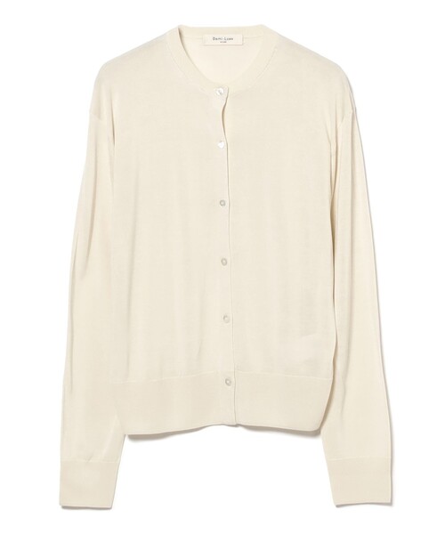 カーディガン シルク クルーネックカーディガン レディース Demi-Luxe BEAMS カーディガン シルク クルーネック