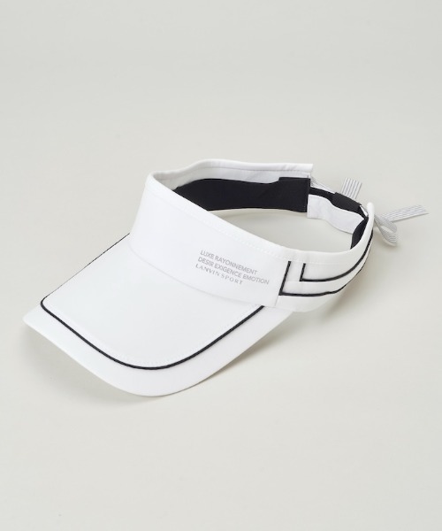 新品　LANVIN サンバイザー　UVカット素材 LANVIN SPORT リボンサンバイザー【UV】 -デサントストア