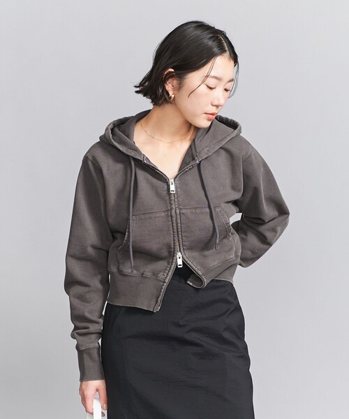 BEAUTY＆YOUTH UNITED ARROWS パーカー コットン ショートフロント