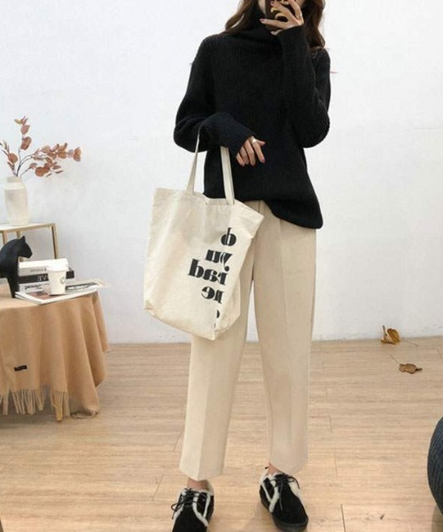 「ABITOKYO」 タートルネックニット FREE グレー レディース_画像2