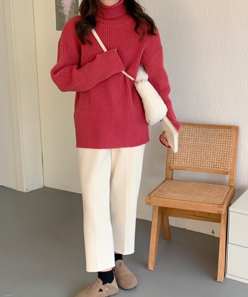 「ABITOKYO」 タートルネックニット FREE グレー レディース_画像5