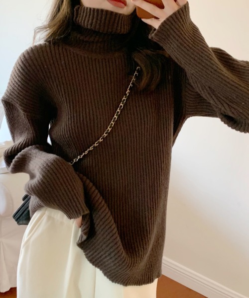 「ABITOKYO」 タートルネックニット FREE グレー レディース_画像7