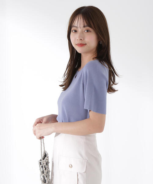 ニット セーター flare sleeve knit body suit レディース THE SHOP TK ニット セーター さらさらフレアスリーブサマー