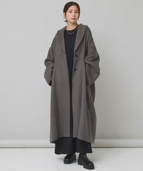 curensology カレンソロジー チェスターコート グレー Curensology（カレンソロジー） チェスターコート FREE