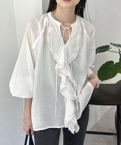 mystic（ミスティック） ブラウス シャツ FANAKA ruffle blouse