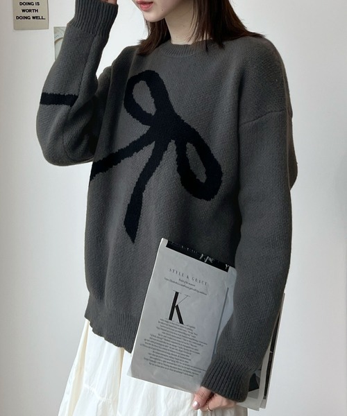 「Futier land」 長袖ニット FREE グレー レディース_画像2