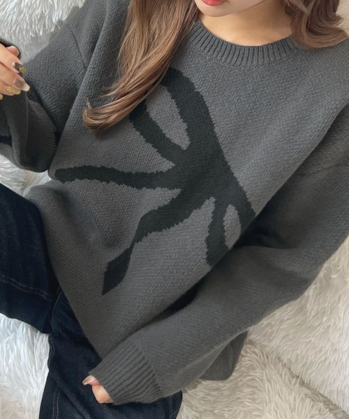 「Futier land」 長袖ニット FREE グレー レディース_画像5