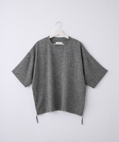 SERACE tシャツ 「SERACE」Loose silhouette side zip tweed
