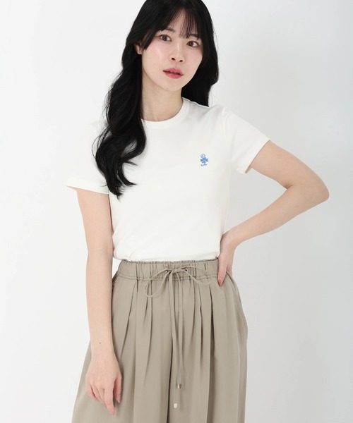 tシャツ トレフルベアフライス＿ＳＦクローバー刺繍スリムＴ　Tシャツ・カットソー レディース