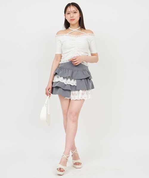 ROYAL PARTY（ロイヤルパーティー） スカート レースレイヤード