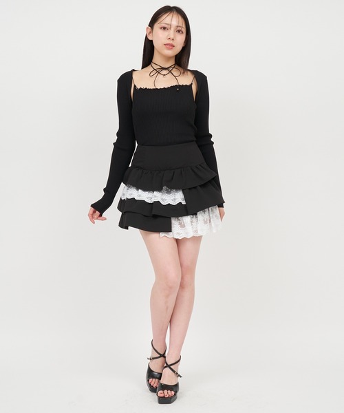 ROYAL PARTY（ロイヤルパーティー） スカート レースレイヤード