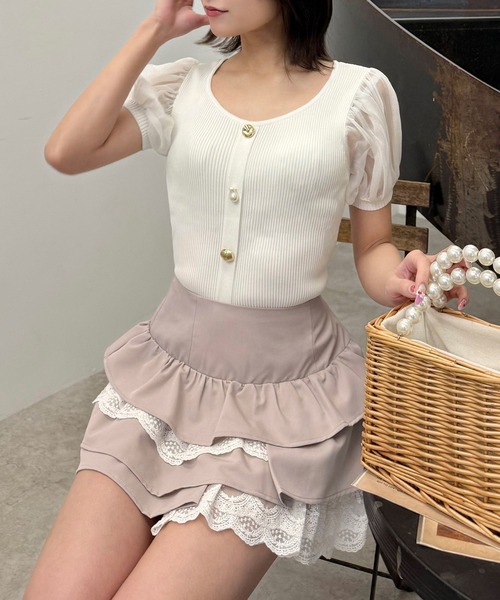 ROYAL PARTY（ロイヤルパーティー） スカート レースレイヤード