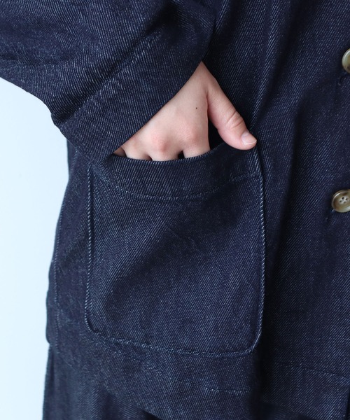bulle de savon オーバーサイズ　デニム　ジャケット bulle de savon デニムジャケット gジャン 7.7oz denim