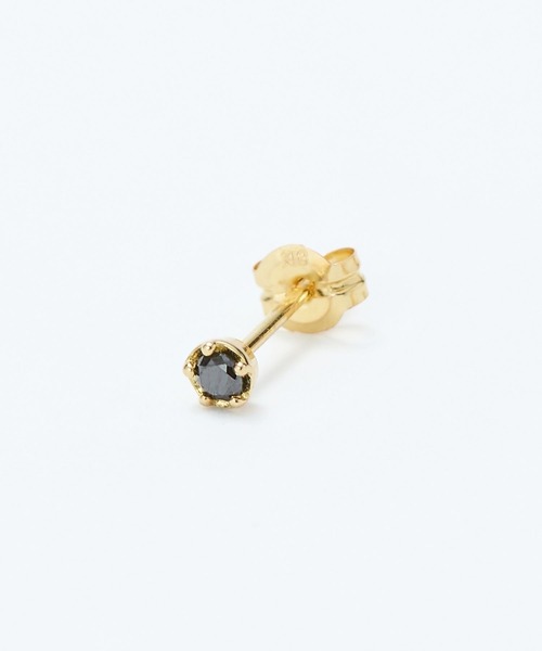 み*姫様 K18刻印あり　ピアス片方　壊れあり 約2g　ジャンク DIAMOND SUN PIERCED EARRING(片耳用/YG)(2ZP1670)K18 ピアス｜スター