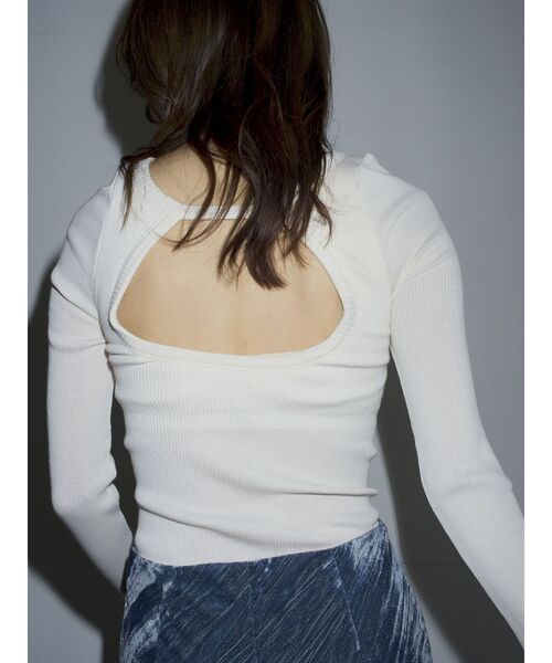 tシャツ 「Htage」palm別注バックオープンロングスリーブTee レディース