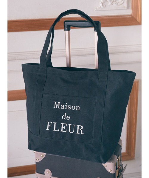 Maison de FLEUR トートバッグ Maison de FLEUR トートバッグ EC限定フリルサテントートバッグ