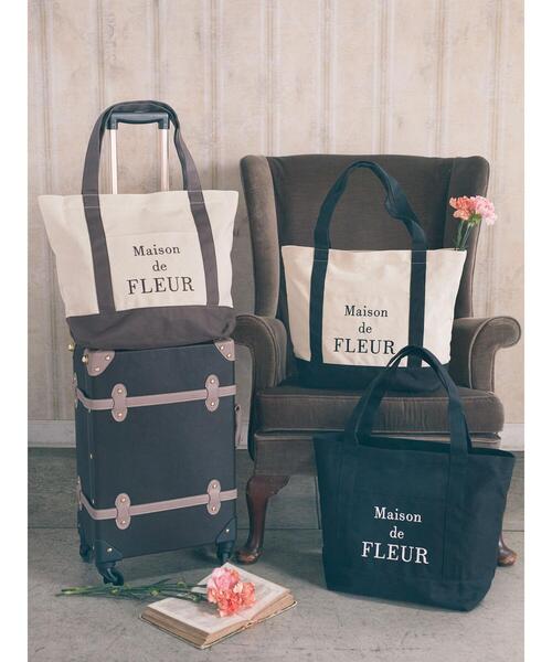 【即購入可】Maison de FLEUR トートバッグ Maison de FLEUR 「Maison FLEUR」 トートバッグ FREE ブラック