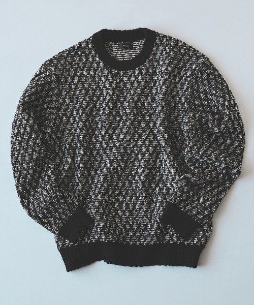 BEAMS（ビームス） セーター ニット 5ゲージ ツイーディー クルー