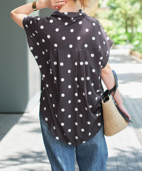 Spick＆Span ブラウス シャツ 「WEB限定3追加」ドットフレンチ