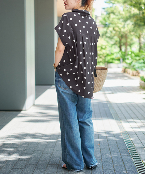 Spick＆Span ブラウス シャツ 「WEB限定3追加」ドットフレンチ