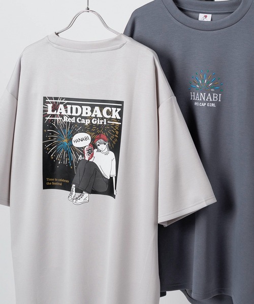 RED CAP GIRL tシャツ 「70」「RCG」JAPAN ART SAKURA/HANABI