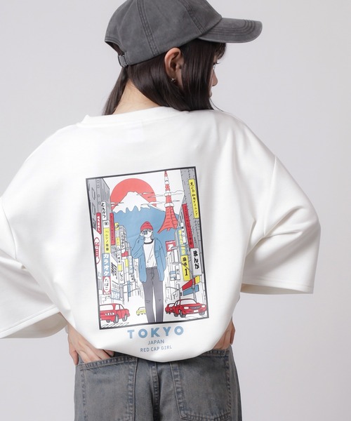 KHAITE 売れ筋商品|||カイト Tシャツ トップス レディース Tops Red RED CAP GIRL tシャツ 「70」「RCG」JAPAN ART SAKURA/HANABI