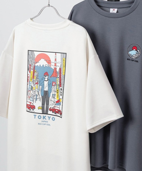 RED CAP GIRL tシャツ 「70」「RCG」JAPAN ART SAKURA/HANABI