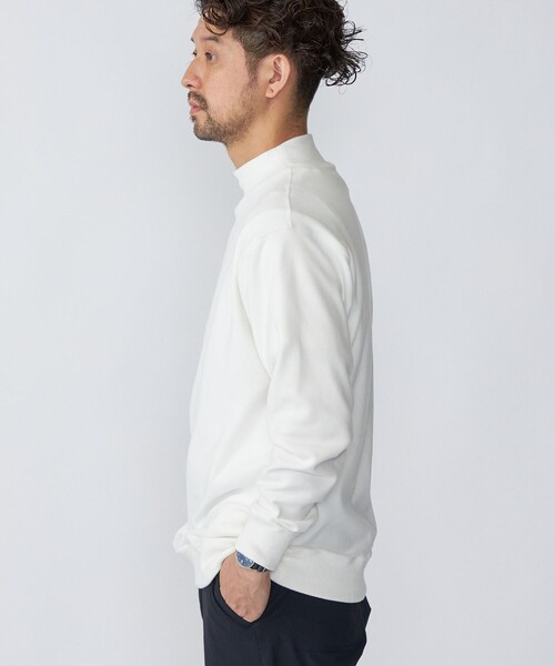 「SHIPS」 長袖Tシャツ MEDIUM ホワイト メンズ