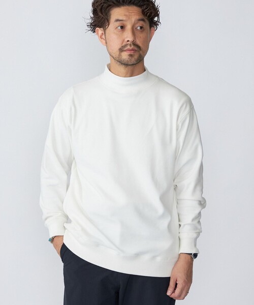 「SHIPS」 長袖Tシャツ MEDIUM ホワイト メンズ
