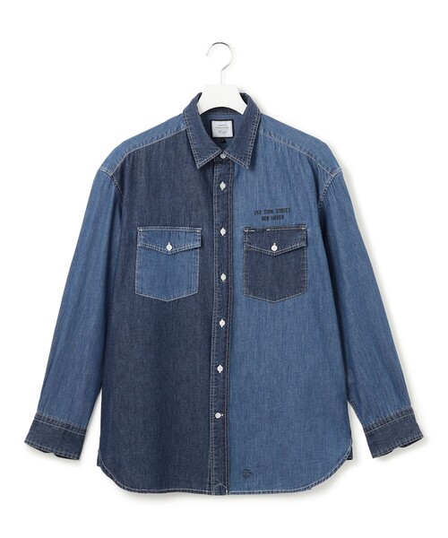 J.PRESS YORK STREET シャツ 「UNISEX」クレイジーパターン デニム