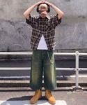 ワイドパンツ ハーフパンツ ジーンズ 短パン ...の詳細画像5