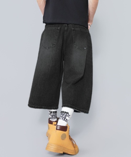 Spinns ハーフパンツジーンズ Stretch Denim Slimハーフパンツ