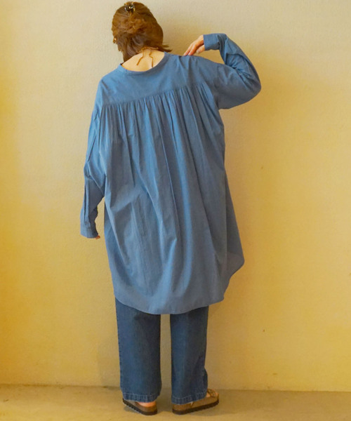 「JOURNAL STANDARD LUXE」 長袖シャツ FREE ブルー レディース JOURNAL STANDARD 「JOURNAL STANDARD」 長袖シャツ FREE ブルー